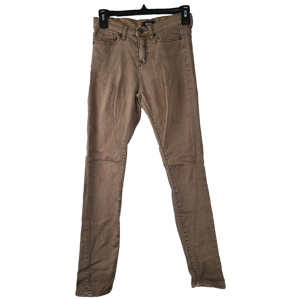BDG UO Womens Cigarette Ankle Jeans Size 26X30 Brown High Rise Skinny Leg